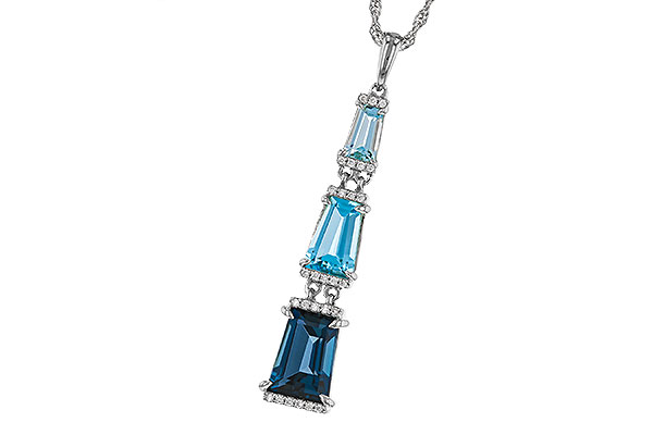 A320-77210: NECKLACE 2.60 TW BLUE TOPAZ 2.65 TGW