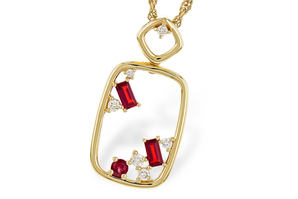 A320-79038: NECKLACE .33 TW RUBY .44 TGW
