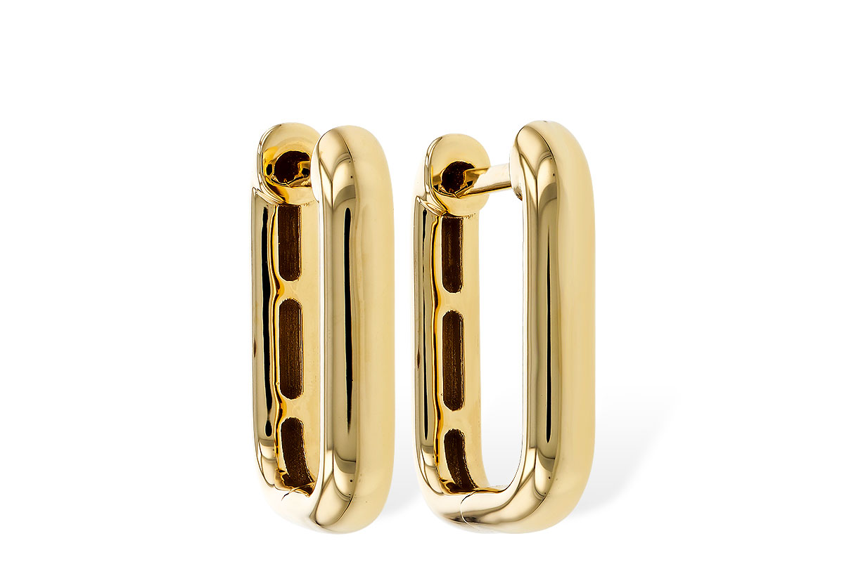 A320-79992: GOLD EARRINGS (15MM)