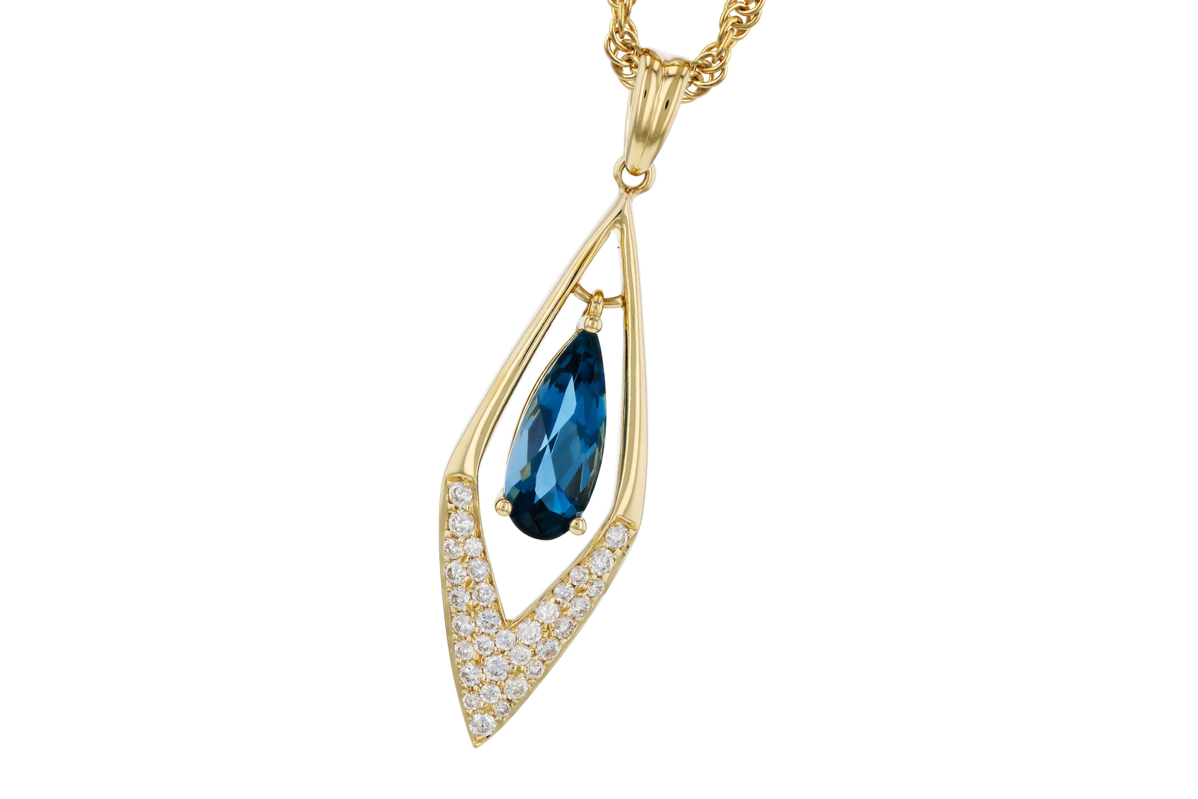 A321-66301: NECK .85 LONDON BLUE TOPAZ 1.02 TGW (10x4MM LBT)