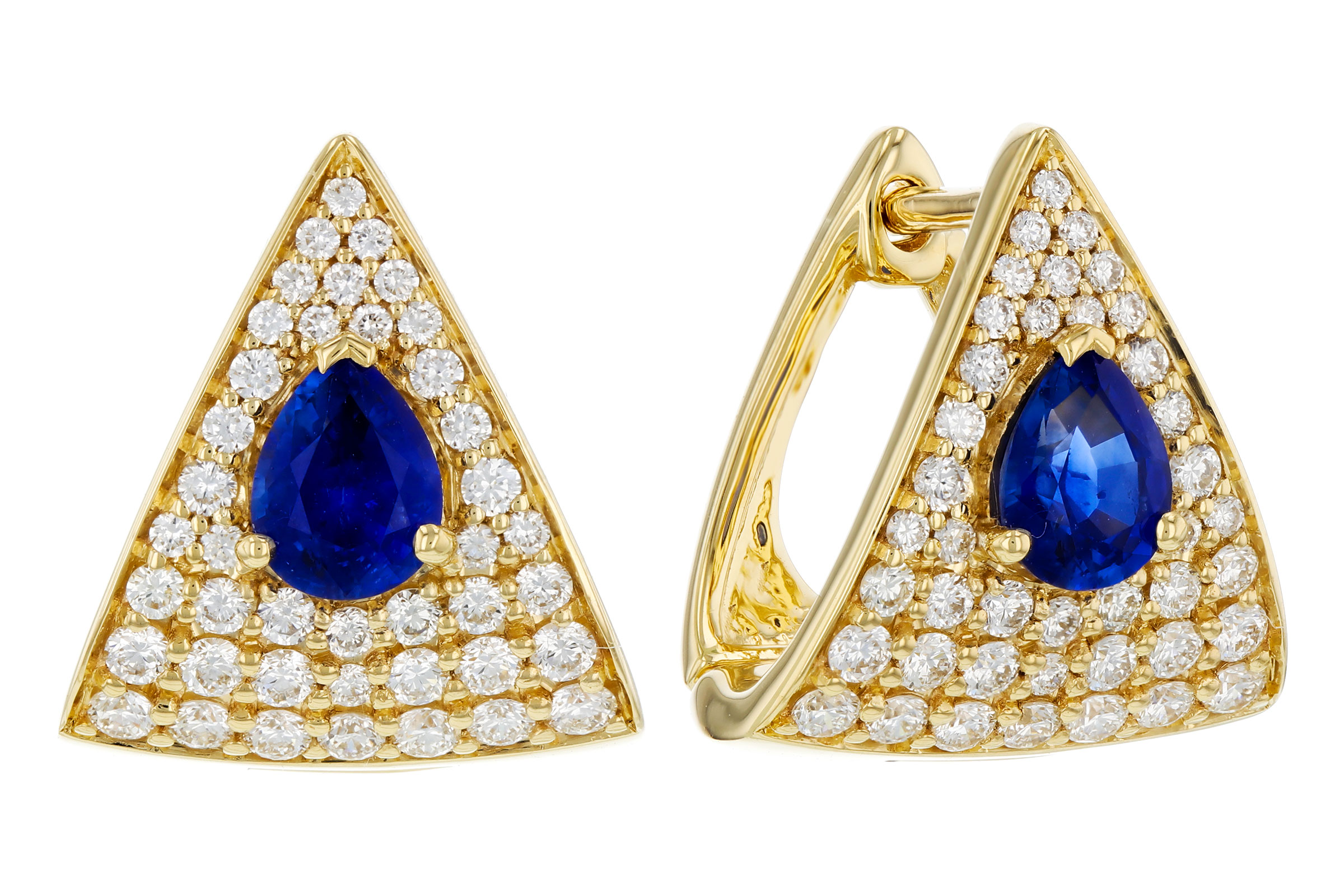 A321-66338: EARRINGS .65 TW SAPPHIRE 1.20 TGW (5x4MM SA)