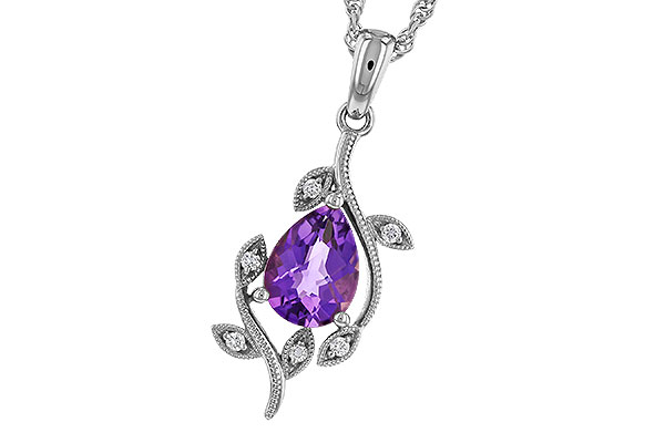 B320-76319: NECKLACE .88 AMETHYST .93 TGW (8x6MM AMY)