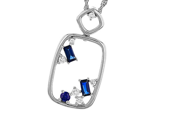 B320-79038: NECKLACE .35 TW SAPPHIRE .46 TGW