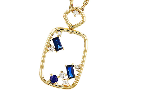 B320-79038: NECKLACE .35 TW SAPPHIRE .46 TGW