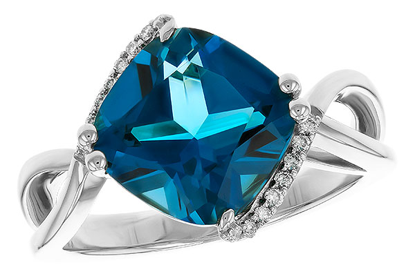 B320-79956: LDS RG 4.42 LONDON BLUE TOPAZ 4.50 TGW (10MM LBT)