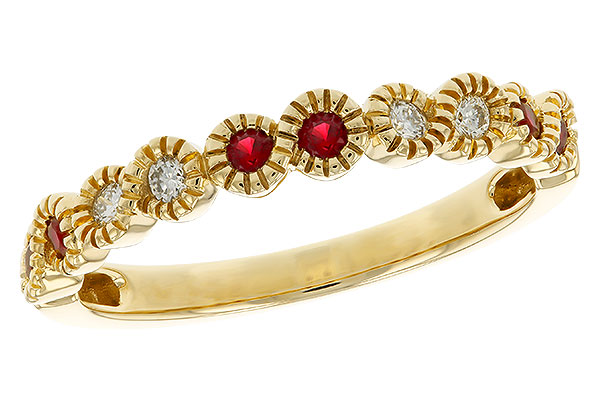 B320-79974: LDS WED RG .16 TW RUBY .25 TGW