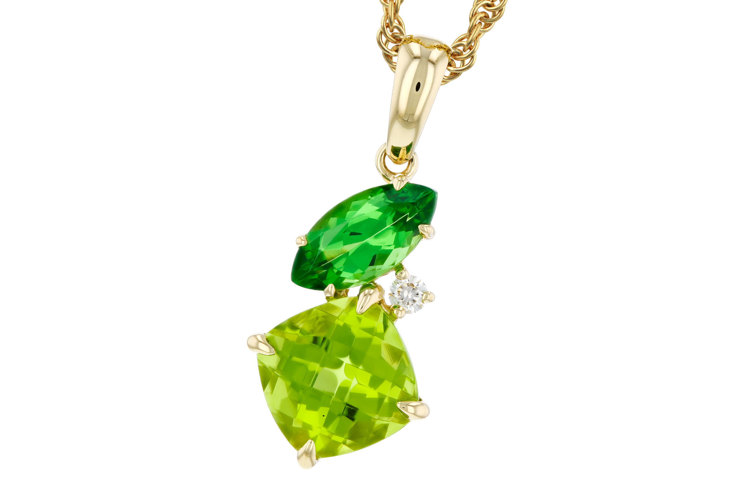 B321-67201: NECKLACE 1.97 TW SEMI-PREC (PER,TSAV) 2.00 TGW