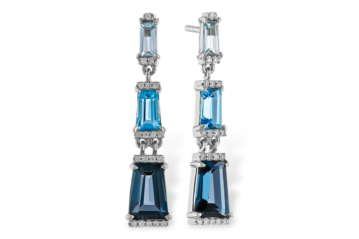 C320-77210: EARRINGS 2.55 BLUE TOPAZ 2.62 TGW
