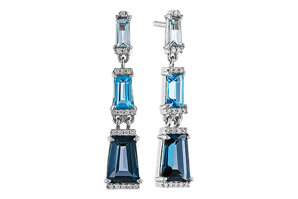 C320-77210: EARRINGS 2.55 BLUE TOPAZ 2.62 TGW