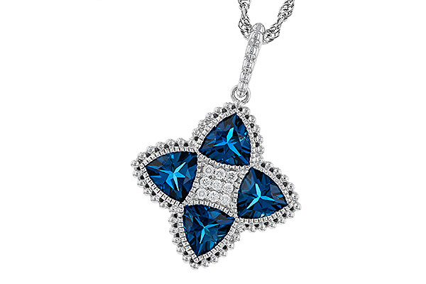 C320-78101: NECKLACE 2.79 LONDON BLUE TOPAZ 2.85 TGW