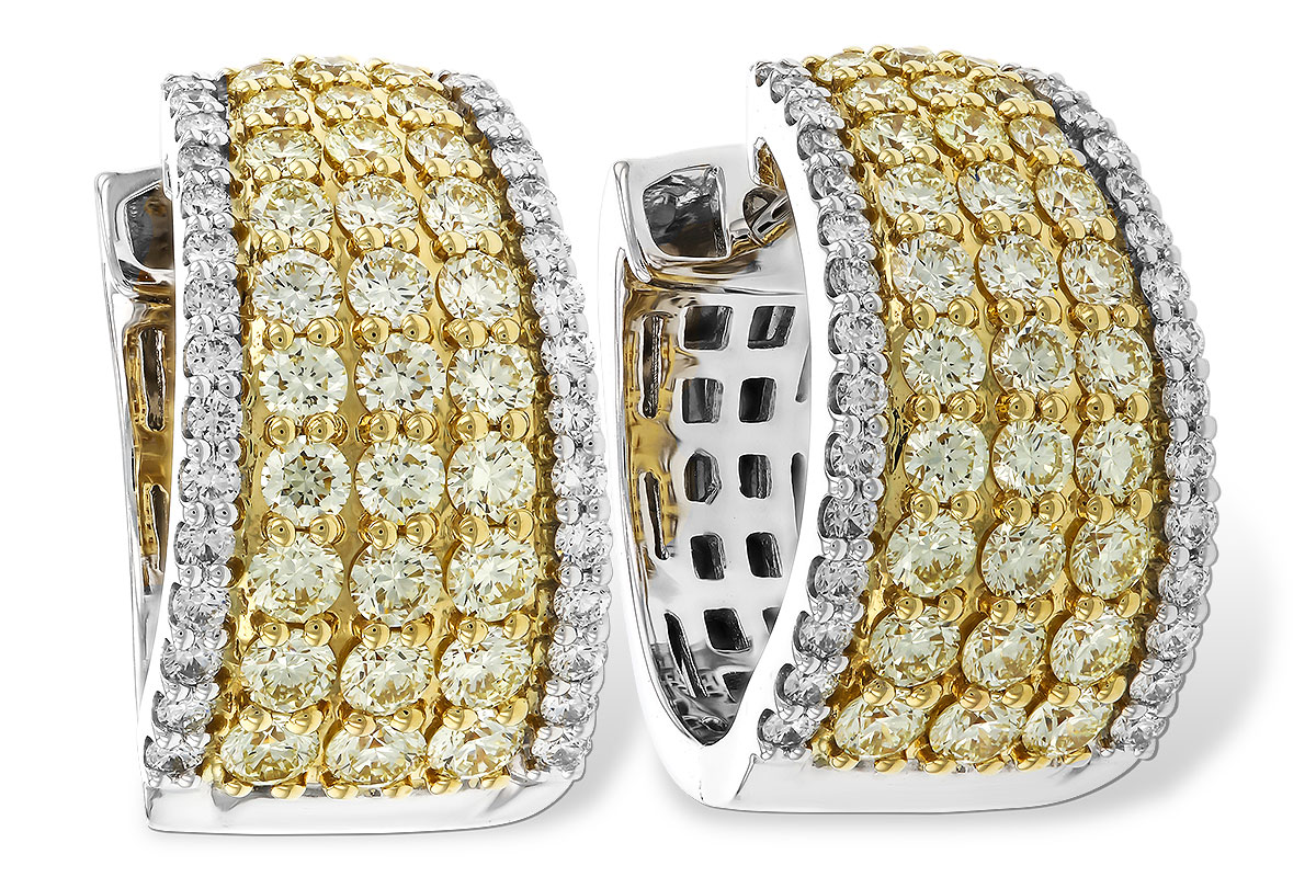 C320-78165: EARRINGS 1.52 YELLOW DIAS 1.96 TW