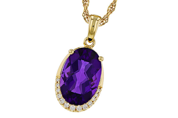 C320-81728: NECKLACE 2.70 AMETHYST 2.76 TGW (12x8MM OV)