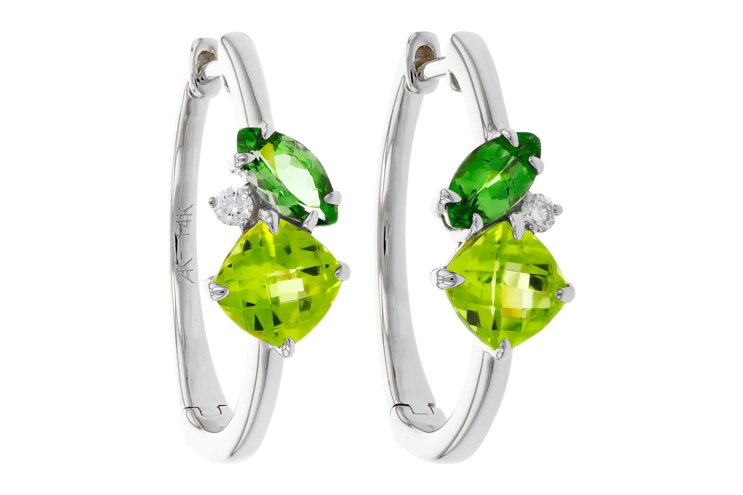 C321-66283: EARRINGS 1.69 TW SEMI-PREC (PER,TSAV) 1.73 TGW