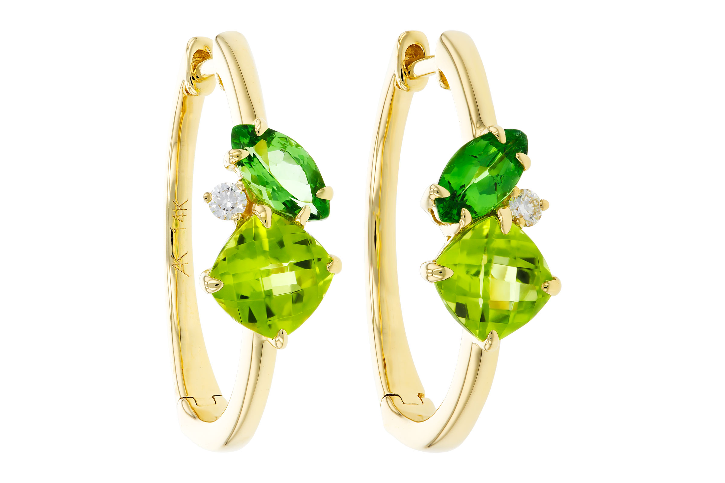 C321-66283: EARRINGS 1.69 TW SEMI-PREC (PER,TSAV) 1.73 TGW