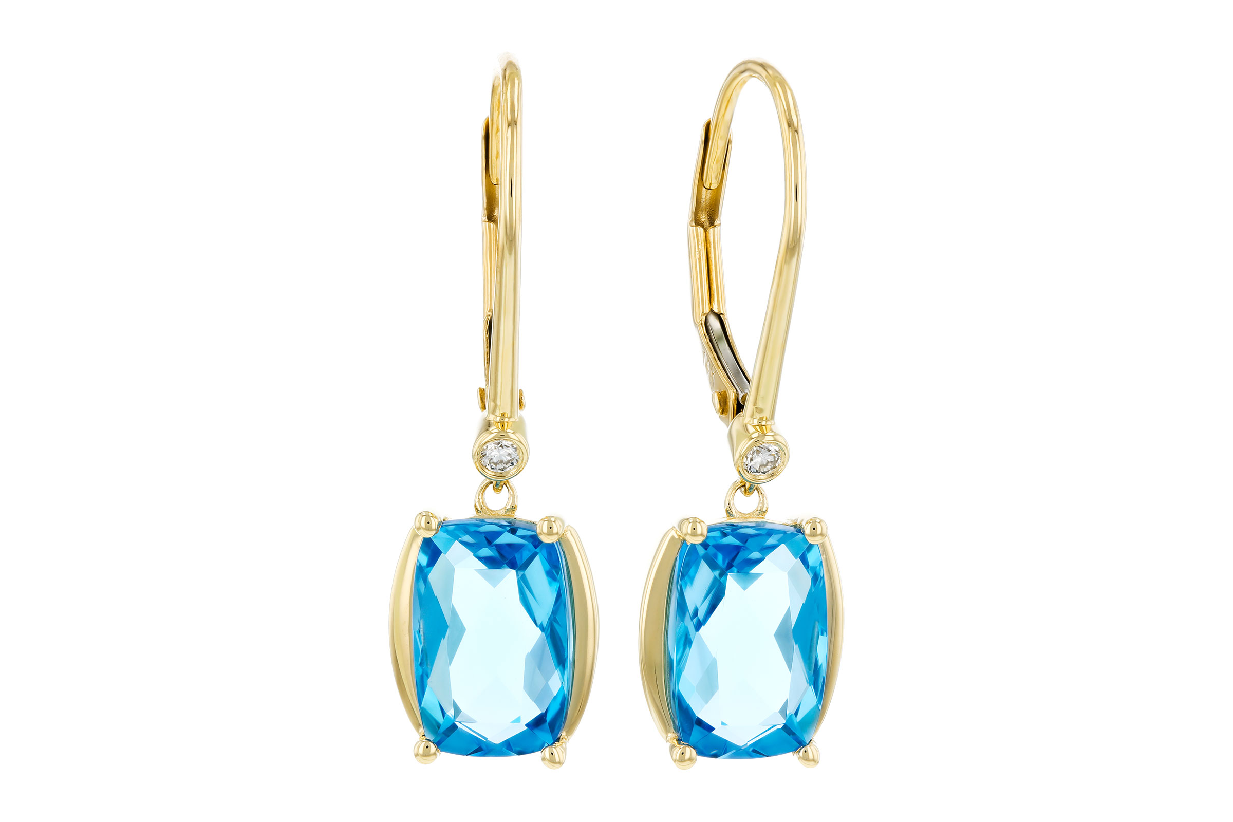 C321-66292: EARRINGS 3.82 TW BLUE TOPAZ 3.85 TGW (9x6MM BT)