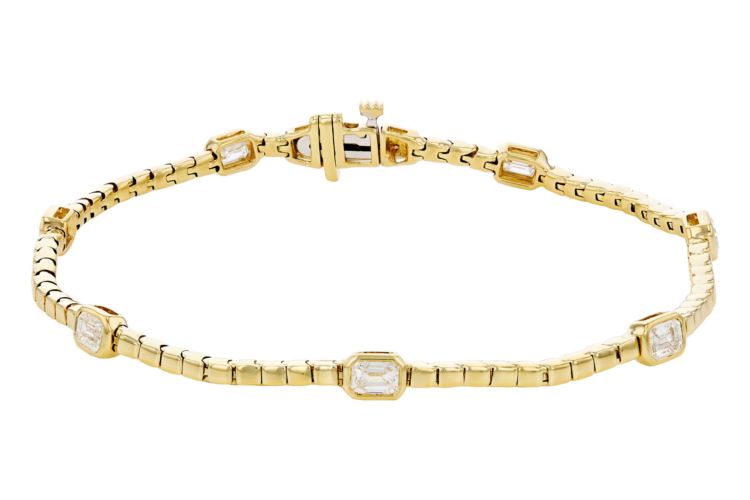 C321-66328: BRACELET 1.32 TW EMERALD CUT DIA (7")