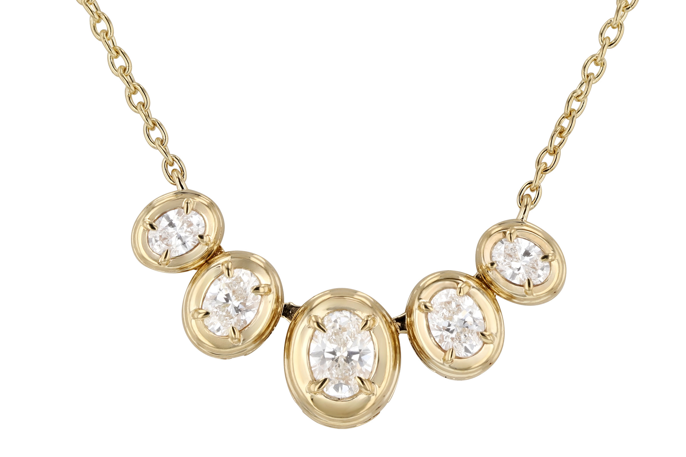 C321-66356: NECKLACE .85 TW OVAL CUT DIA (18")