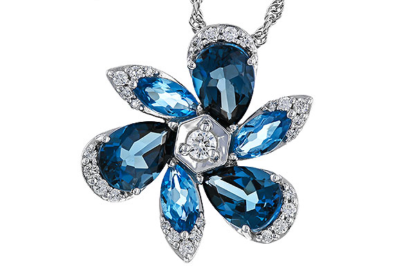 D320-77210: NECKLACE 3.03 BLUE TOPAZ 3.22 TGW