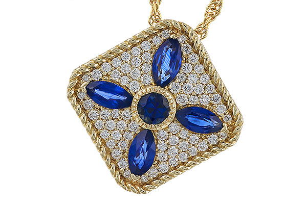 D320-78101: NECKLACE .89 TW SAPPHIRE 1.20 TGW