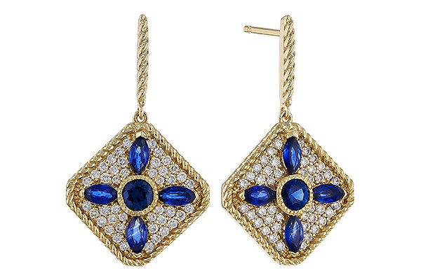D320-78110: EARRINGS 1.03 TW SAPPHIRE 1.46 TGW