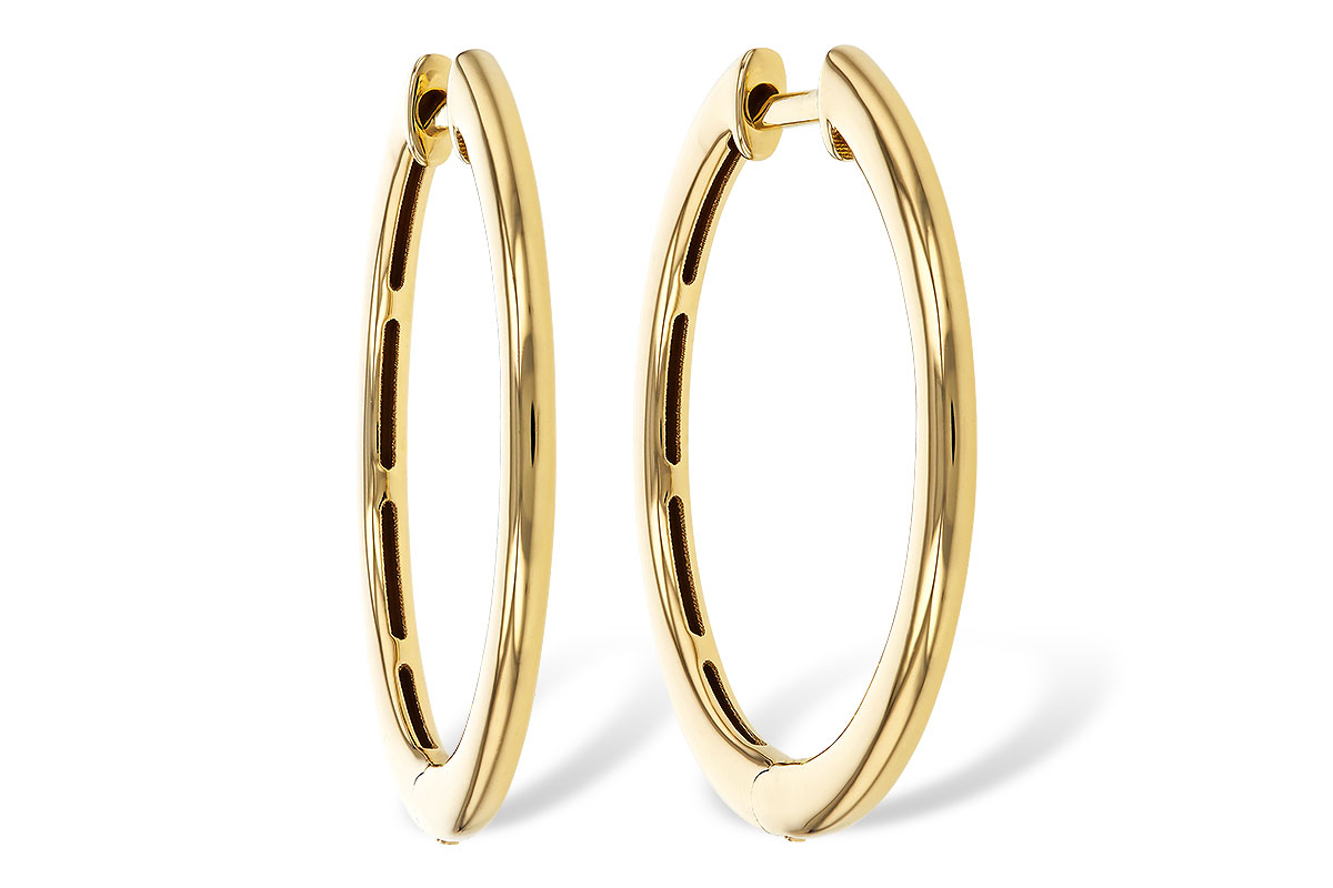 D320-80837: GOLD EARRINGS (24MM)