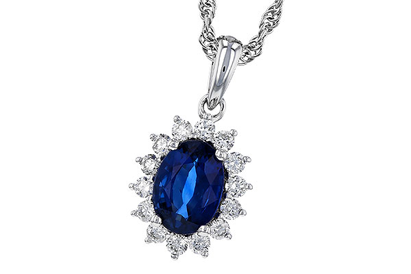 D320-80901: NECKLACE .85 SAPPHIRE 1.07 TGW (7x5MM SAPP)