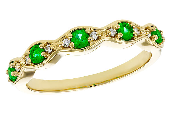 D320-81737: LDS WED RG .21 TW EMERALD .27 TGW