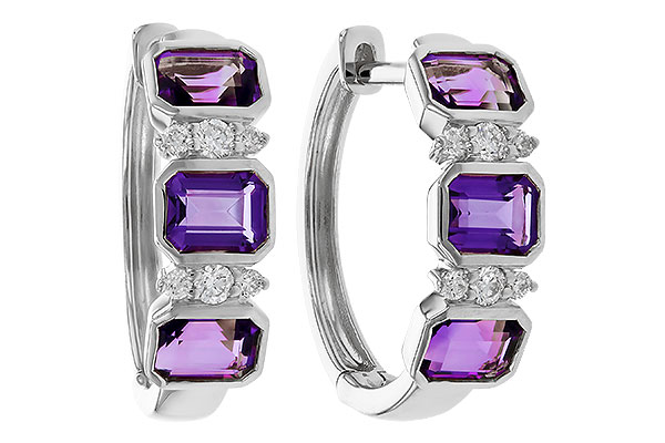 D320-81756: EARRING 1.05 TW AMETHYST 1.16 TGW