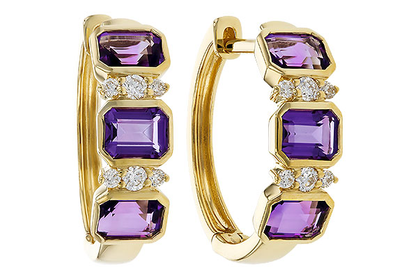 D320-81756: EARRING 1.05 TW AMETHYST 1.16 TGW