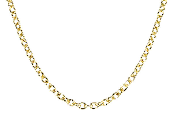 E319-89028: CABLE CHAIN (1.3MM, 14KT, 20IN, LOBSTER CLASP)