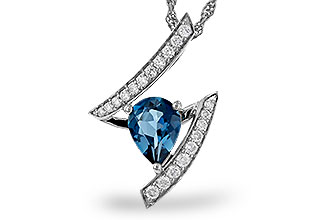 E320-74483: NECK 1.04 LONDON BLUE TOPAZ 1.23 TGW (8x6MM)