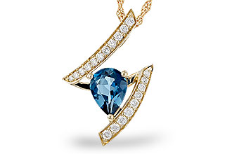 E320-74483: NECK 1.04 LONDON BLUE TOPAZ 1.23 TGW (8x6MM)