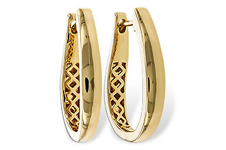 E320-79074: GOLD EARRINGS (22MM)
