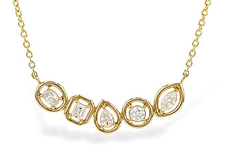 E320-79919: NECKLACE .50 TW FANCY CUT DIAS (18")