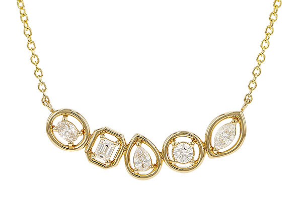 E320-79919: NECKLACE .50 TW FANCY CUT DIAS (18")