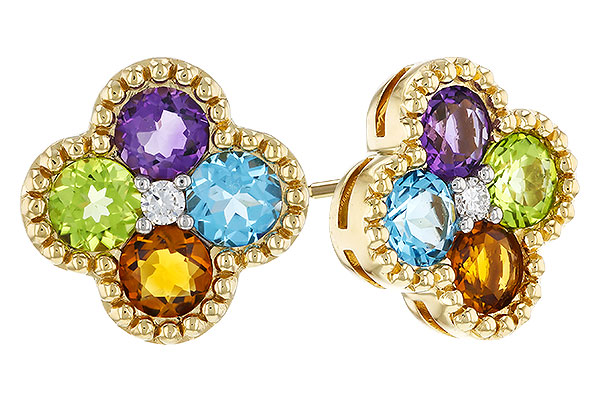 E320-81765: EARRINGS 1.88 SEMI-PREC (AMY,BT,CIT,PER) 1.93 TGW