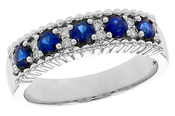 E320-81792: LDS WED RG .64 TW SAPPHIRE .76 TGW