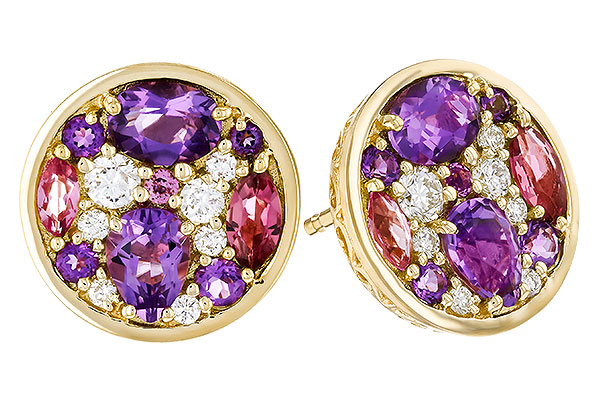 E320-81810: EARR .82 TW SEMI-PRECIOUS (P.TOUR, AMY) .98 TGW