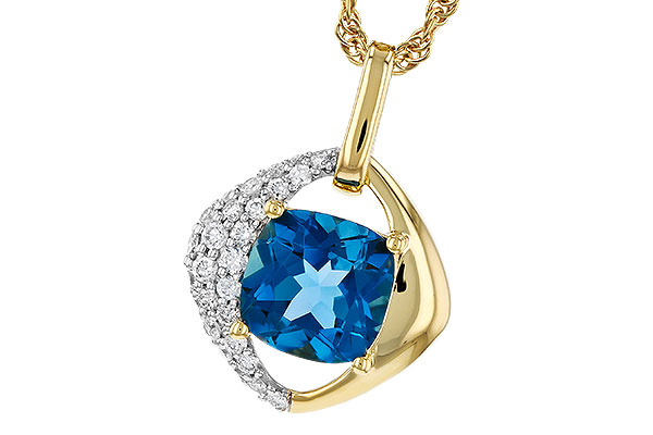 E321-64474: NECK 1.43 LONDON BLUE TOPAZ 1.62 TGW (7MM LBT)