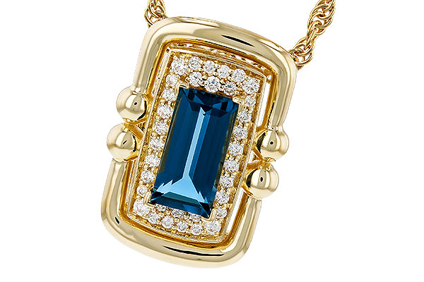 E321-64492: NECK .84 LONDON BLUE TOPAZ .96 TGW (8x4MM LBT)