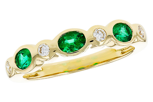 E321-64519: LDS WED RG .43 EMERALD .56 TGW