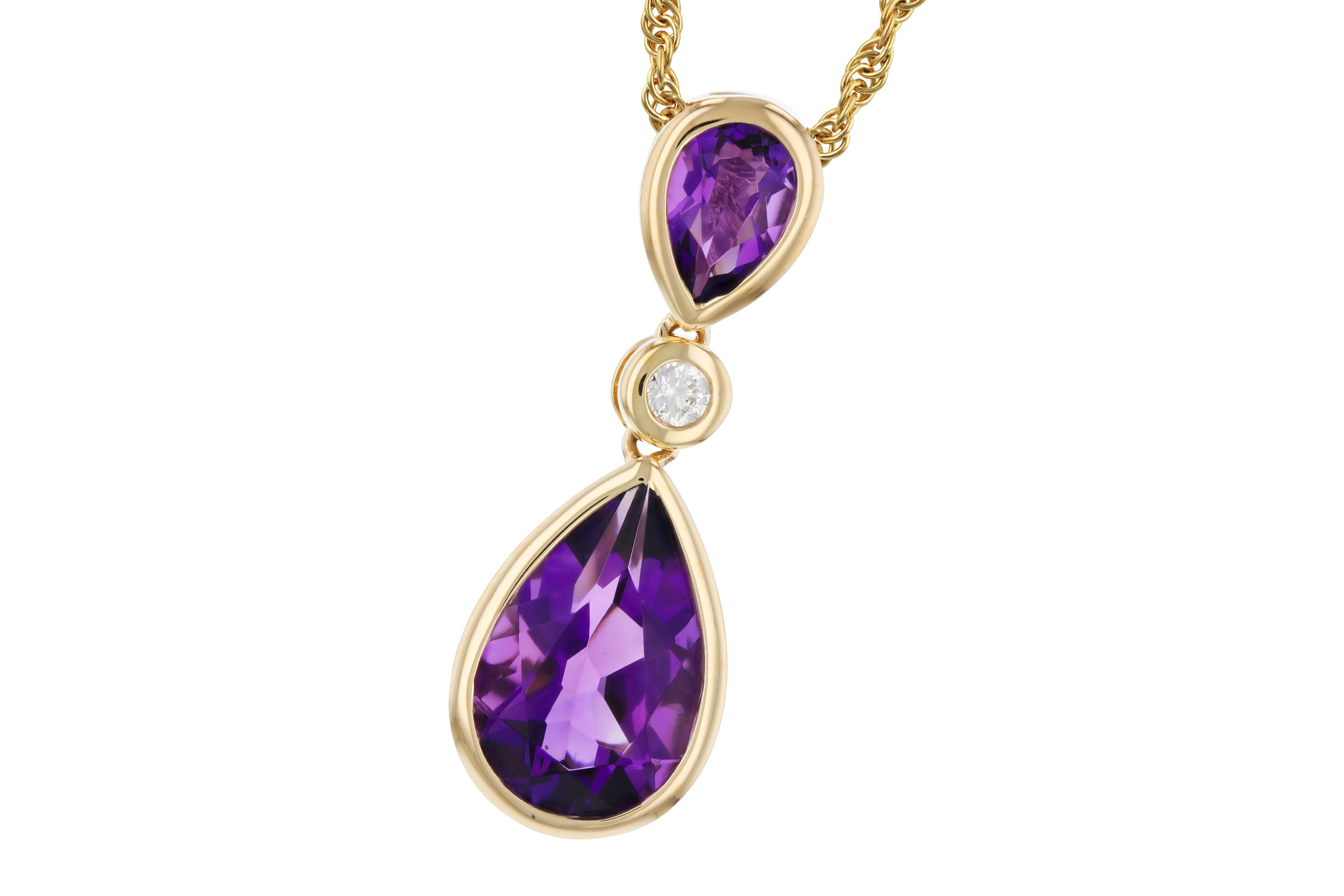 E321-67183: NECKLACE 1.92 TW AMETHYST 1.96 TGW