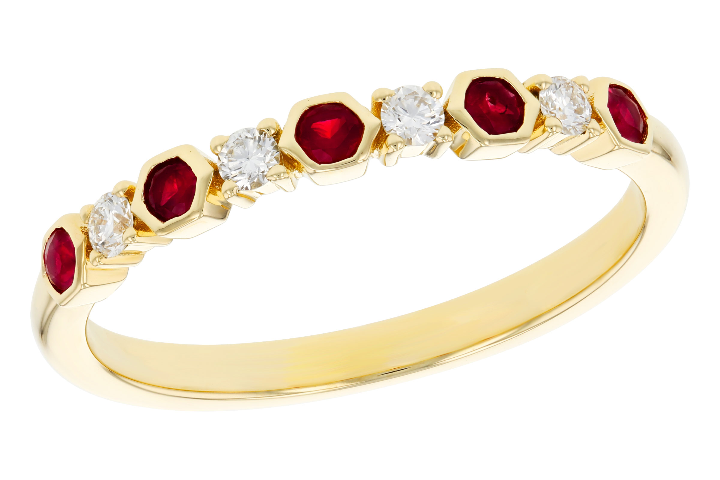 E321-67219: LDS WED RG .14 TW RUBY .24 TGW