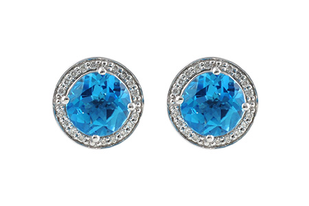F233-49083: EARR 4.22 BLUE TOPAZ 4.41 TGW