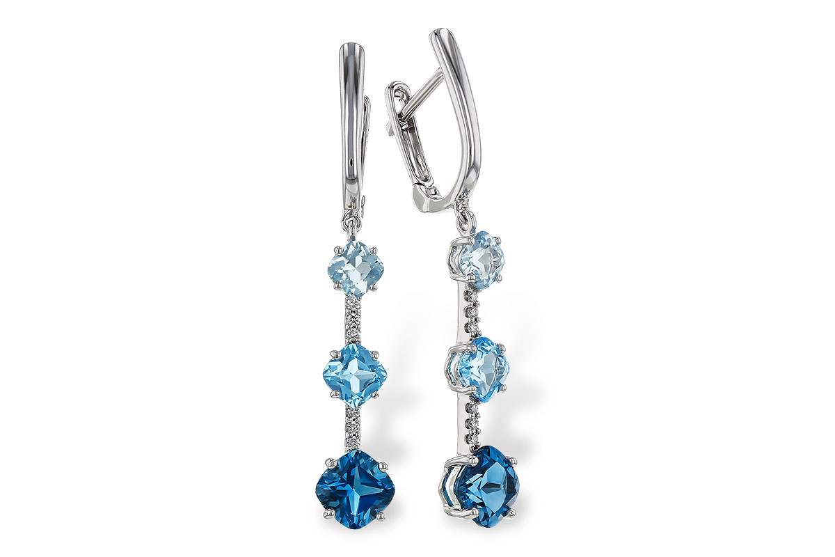 F320-74519: EARRINGS 2.41 TW BLUE TOPAZ 2.45 TGW