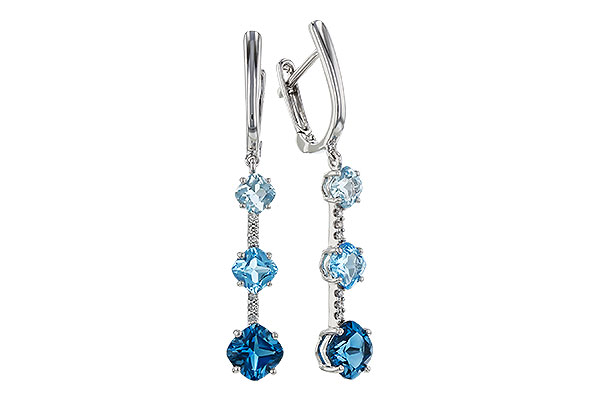 F320-74519: EARRINGS 2.41 TW BLUE TOPAZ 2.45 TGW