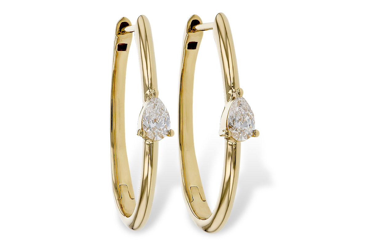 F320-75401: EARRINGS .45 TW PEAR DIAMONDS