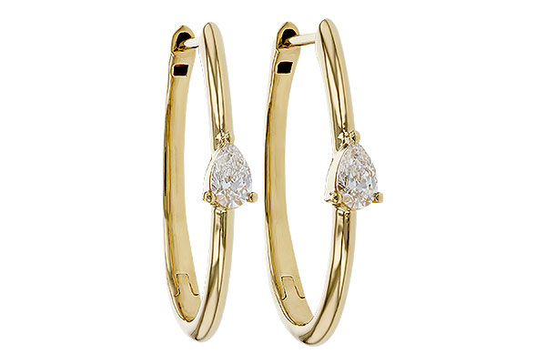 F320-75401: EARRINGS .45 TW PEAR DIAMONDS
