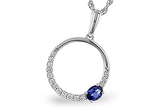 F320-76283: NECKLACE .28 SAPPHIRE .43 TGW