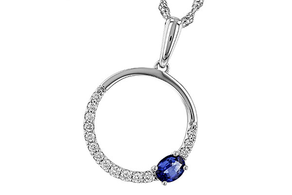 F320-76283: NECKLACE .28 SAPPHIRE .43 TGW